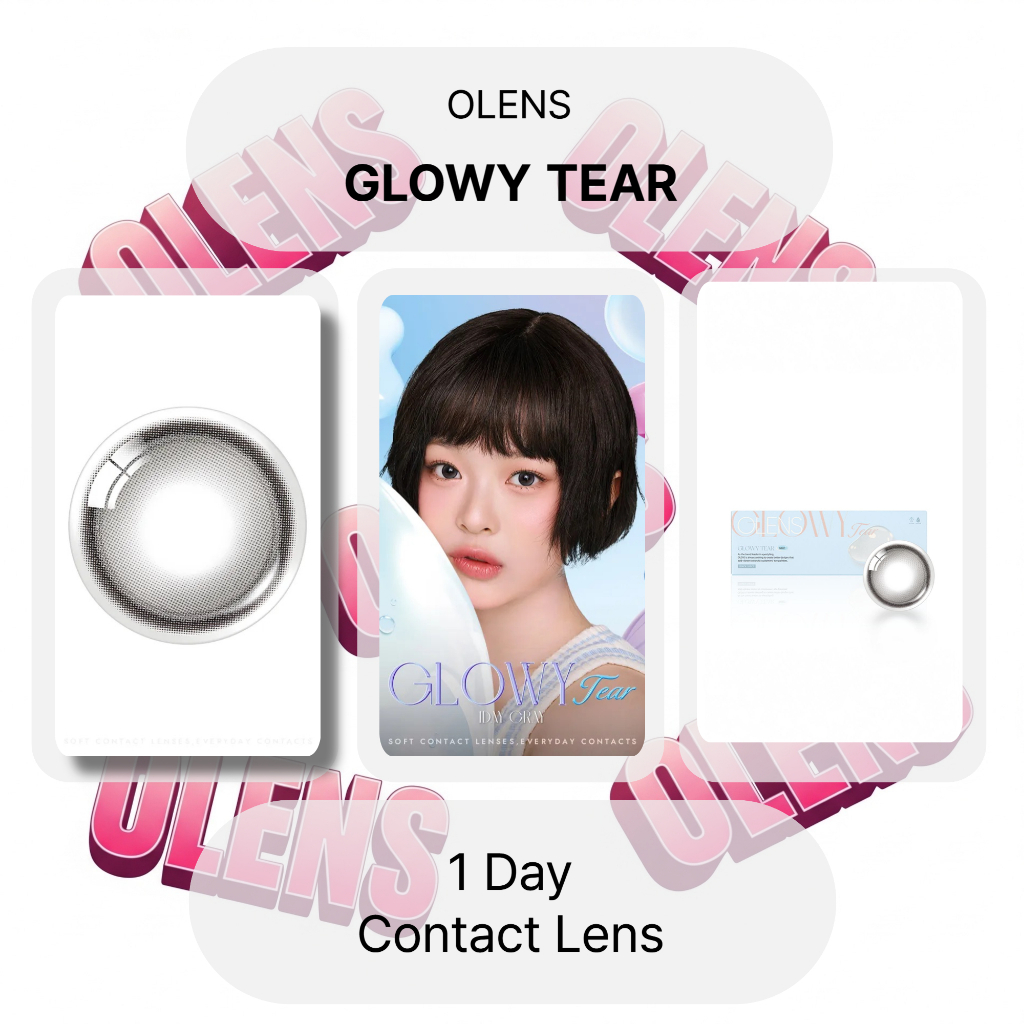 Olens Glowy Tear คอนแทคเลนส์ 1 วัน สีเทา 10P 13.3mm