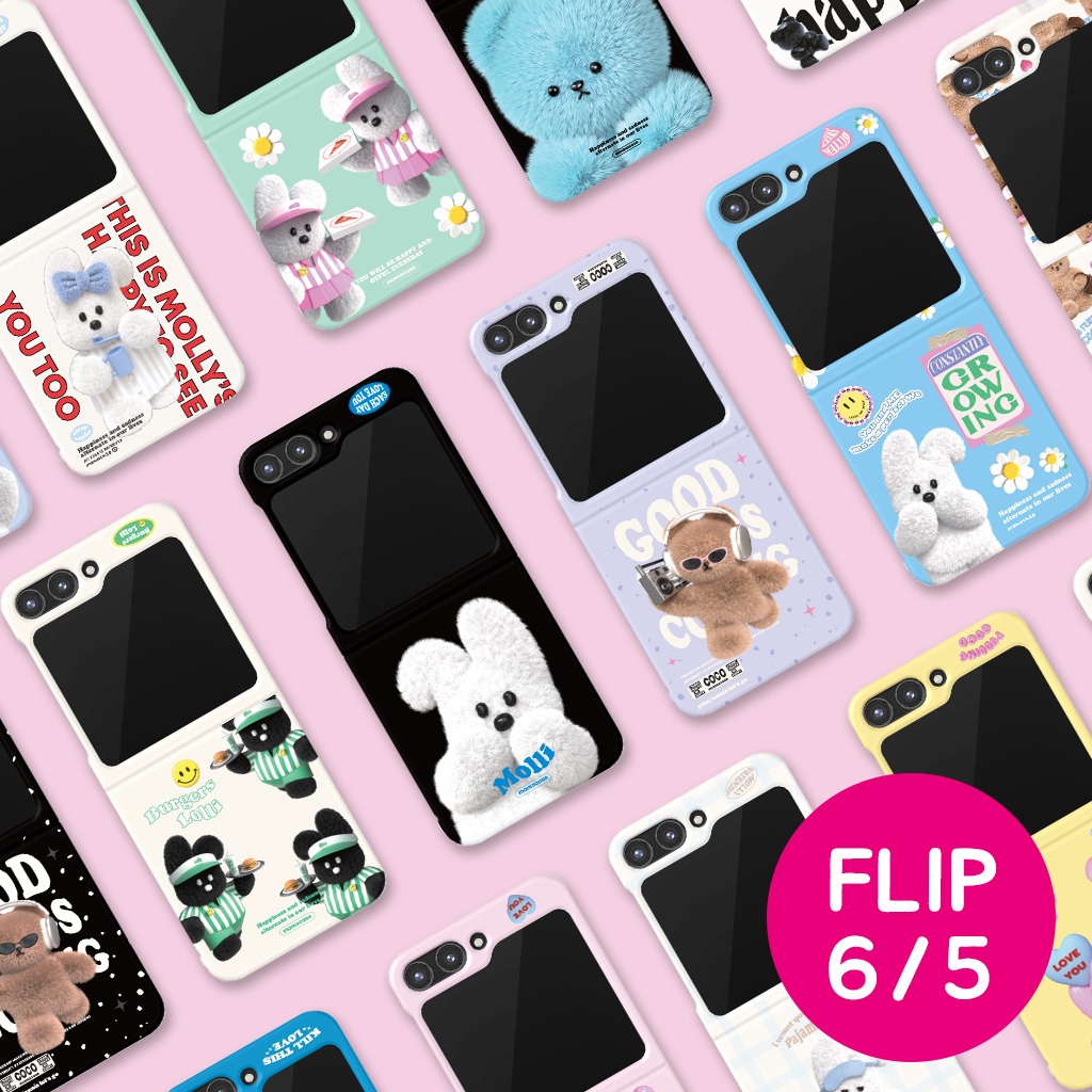 🇰🇷เคสโทรศัพท์ Z Flip 6 / 5 เกาหลี  MOMO CASE Hard Matte Slim ป้องกันการออกแบบน่ารักคู่ Galaxy Samsun