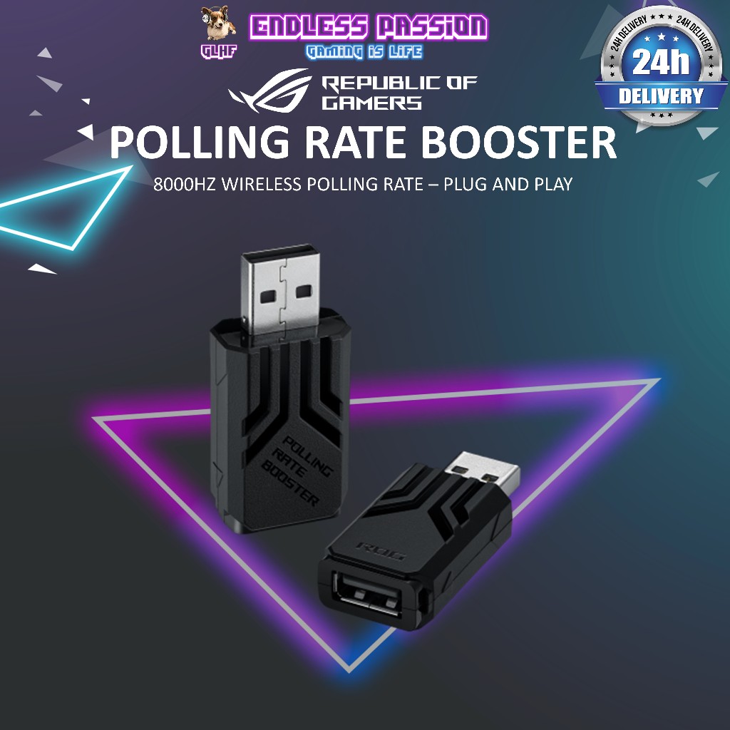 ASUS ROG Polling Rate Booster - อัตราสํารวจไร้สาย True 8000Hz