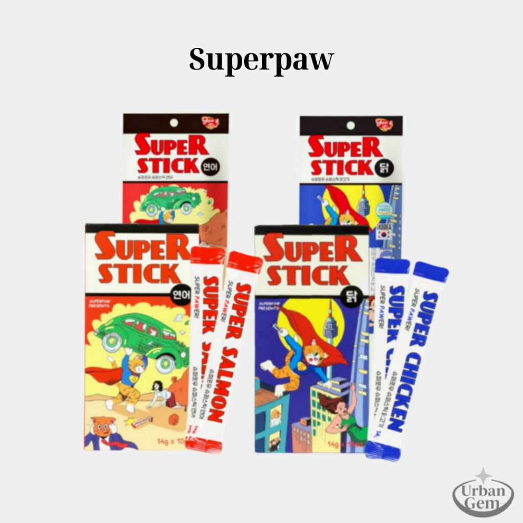 Superpaw Super Stick Churu Salmon Chicken 14g Pet Nutritious Treat แมวสุนัข