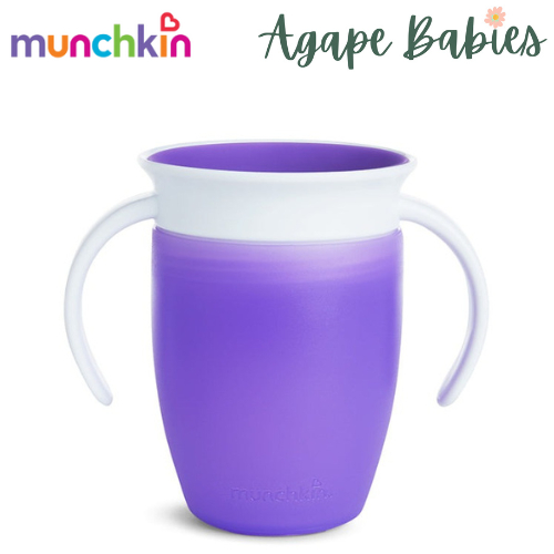 ม.ค.051857 Munchkin Miracle 360 Trainer Cup - 7oz พร้อมฝาปิด (สีม่วง)