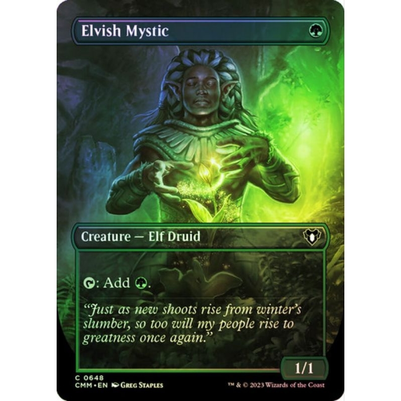 MTG Commander Masters - Elvish Mystic Edge ฟอยล์