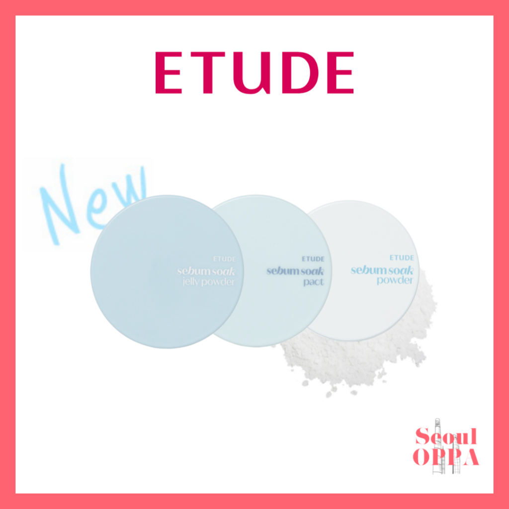 [ETUDE] อีทูดี้ Sebum Soak Jelly Powder 8g Pact 9.5g Powder 5g แป้ง แป้งคุมมัน No Sebum แป้งฝุ่น