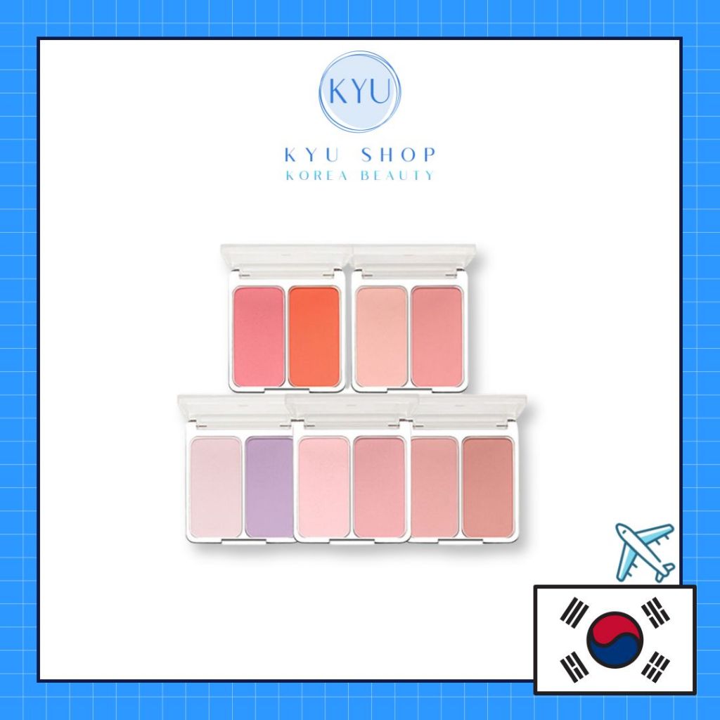 [2aN] Dual Cheek บลัชออน 2 เซลล์ที่สะดวกสบาย 4.5g