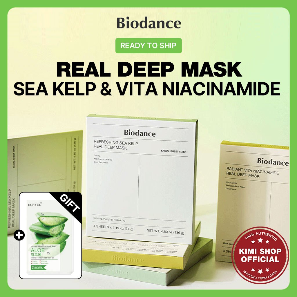 [BIODANCE] Refreshing Sea Kelp & Radiant Vita Niacinamide Real Deep Mask