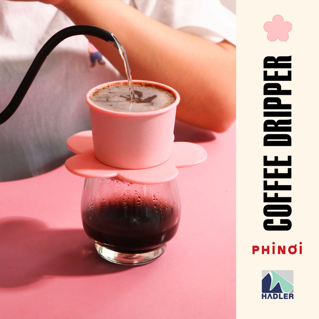 The Pinoi Coffee Dripper Modern Pour Over 1 - 2 ถ้วย [สีชมพู]