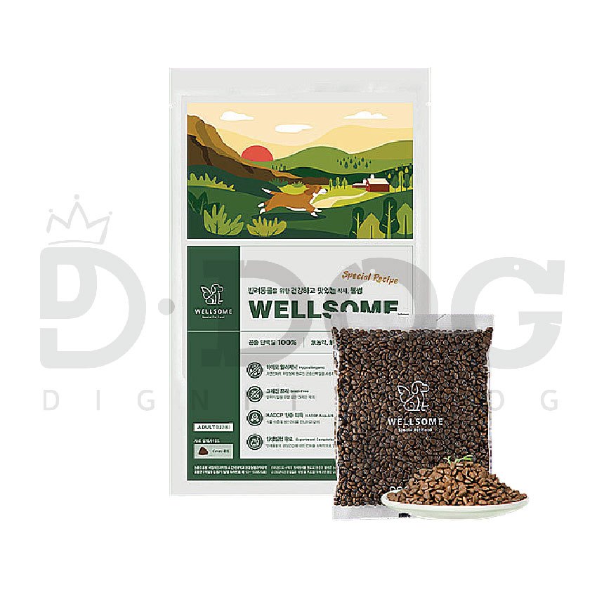 【 WELLSOME 】 | อาหารสุนัข อินเซคต์ ปราศจากธัญพืช โปรตีน ใช้แล้วไม่แพ้ 1.2 กก.