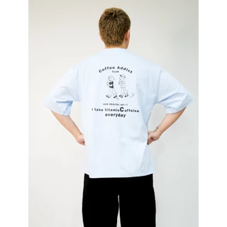 Strayandcool เสื้อยืดโอเวอร์ไซส์ "I take vitaminCaffeine everyday" Oversized T-shirt