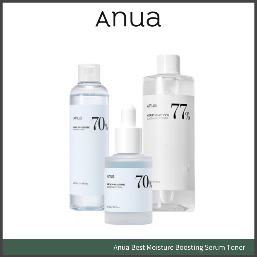 Anua Birch Moisture Boosting Serum / Birch 70 Toner / Heartleaf 77% Toner / Lotin / Cream / Ampoule