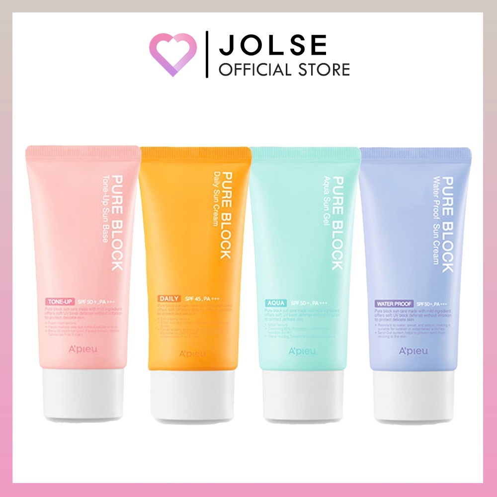 [APIEU Pure Block Suncreen] Daily Sun Cream / Aqua Sun Gel / Tone-Up Sun Base / Natural Waterproof Sun Cream
