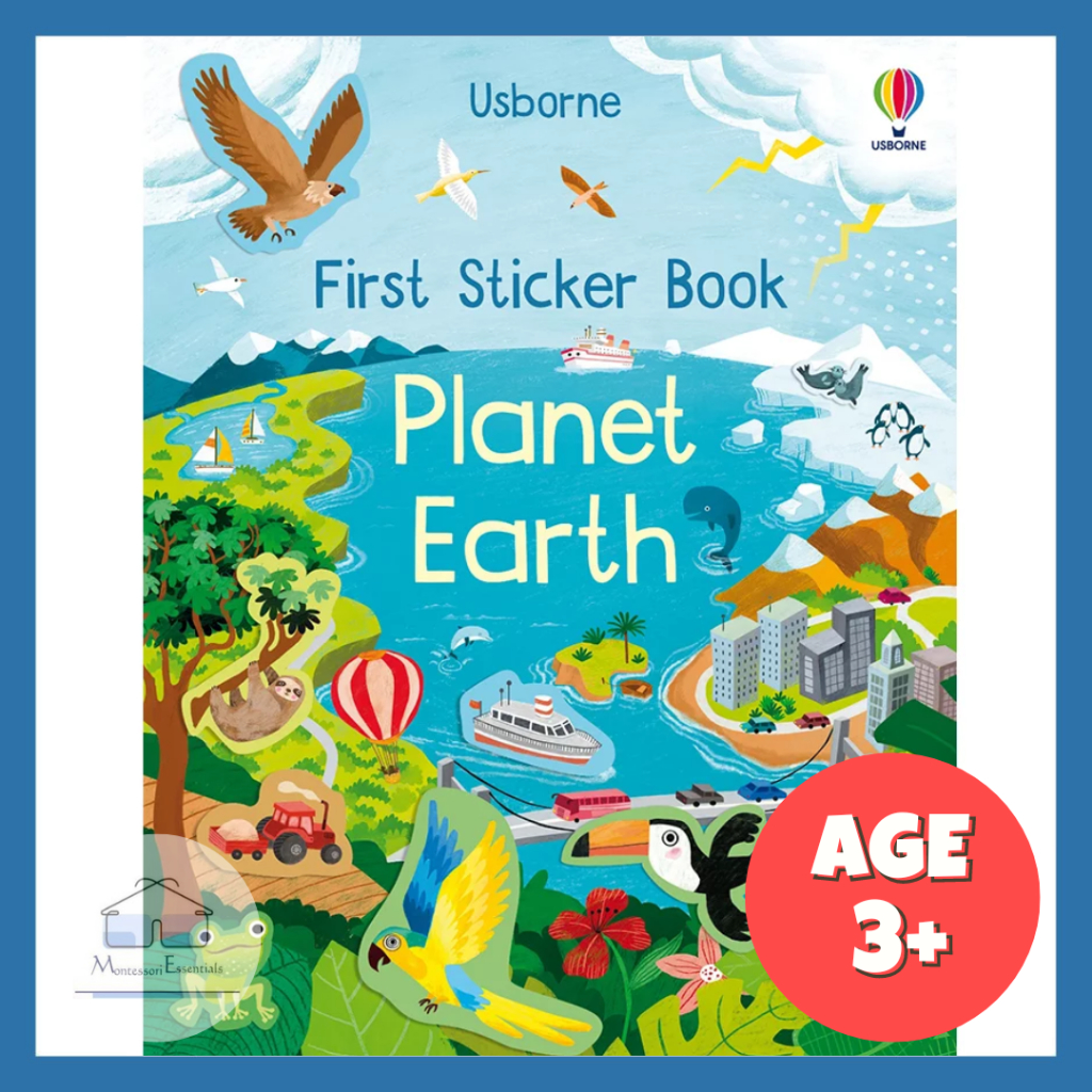 (Planet Earth) Usborne First Sticker Book หนังสือสติกเกอร์สําหรับเด็ก กิจกรรมสําหรับเด็ก การศึกษาปฐม