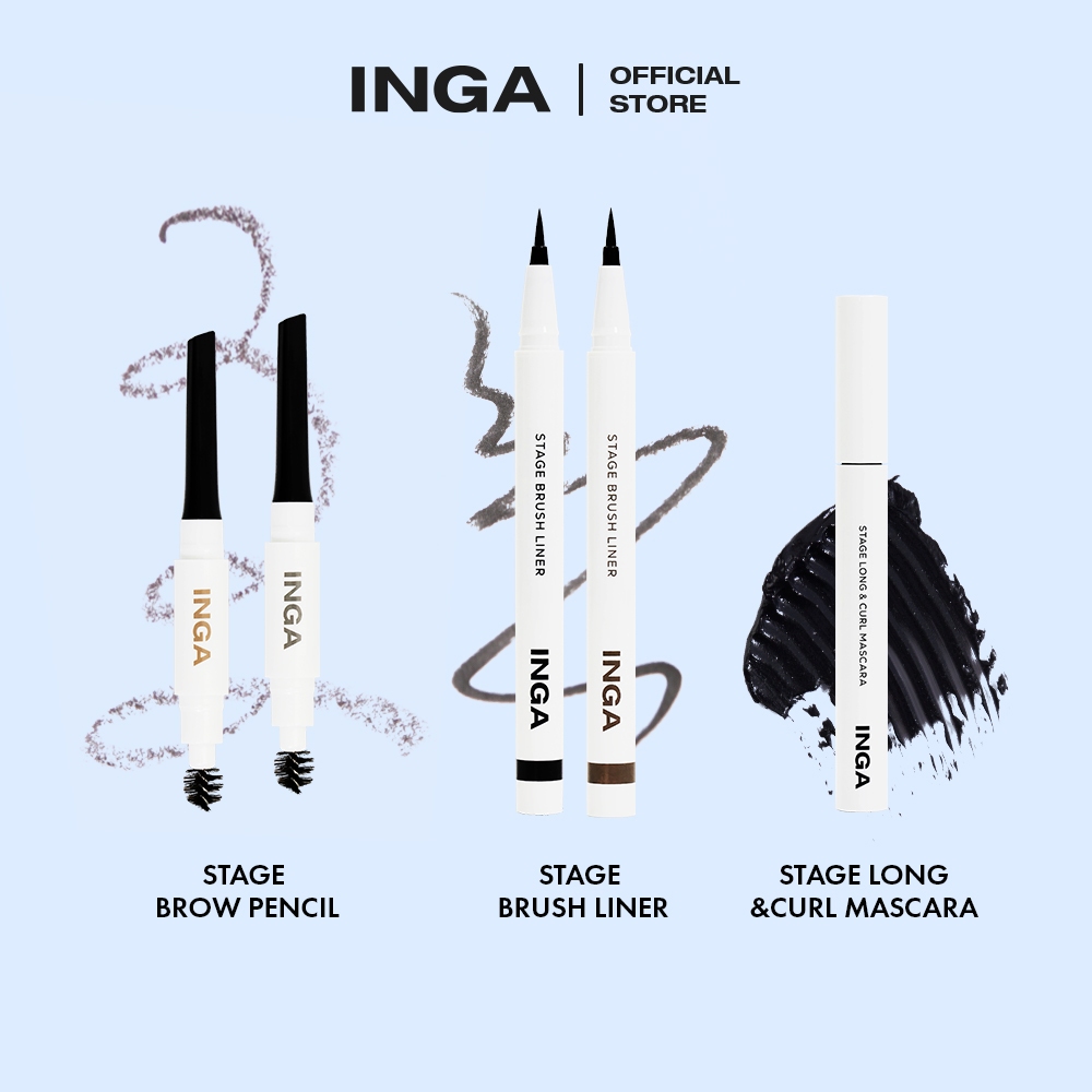 Inga Stage Eyes มาสคาร่า 3 แบบ (ไลเนอร์, มาสคาร่า, คิ้ว)