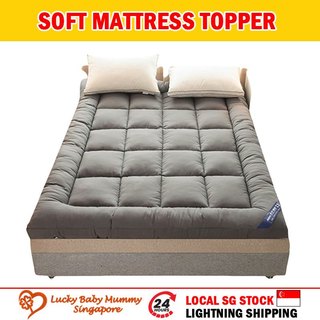 Feather Velvet Soft Mattress Topper with Elastic Band Tatami 4 Sizes Cotton Household Bedding