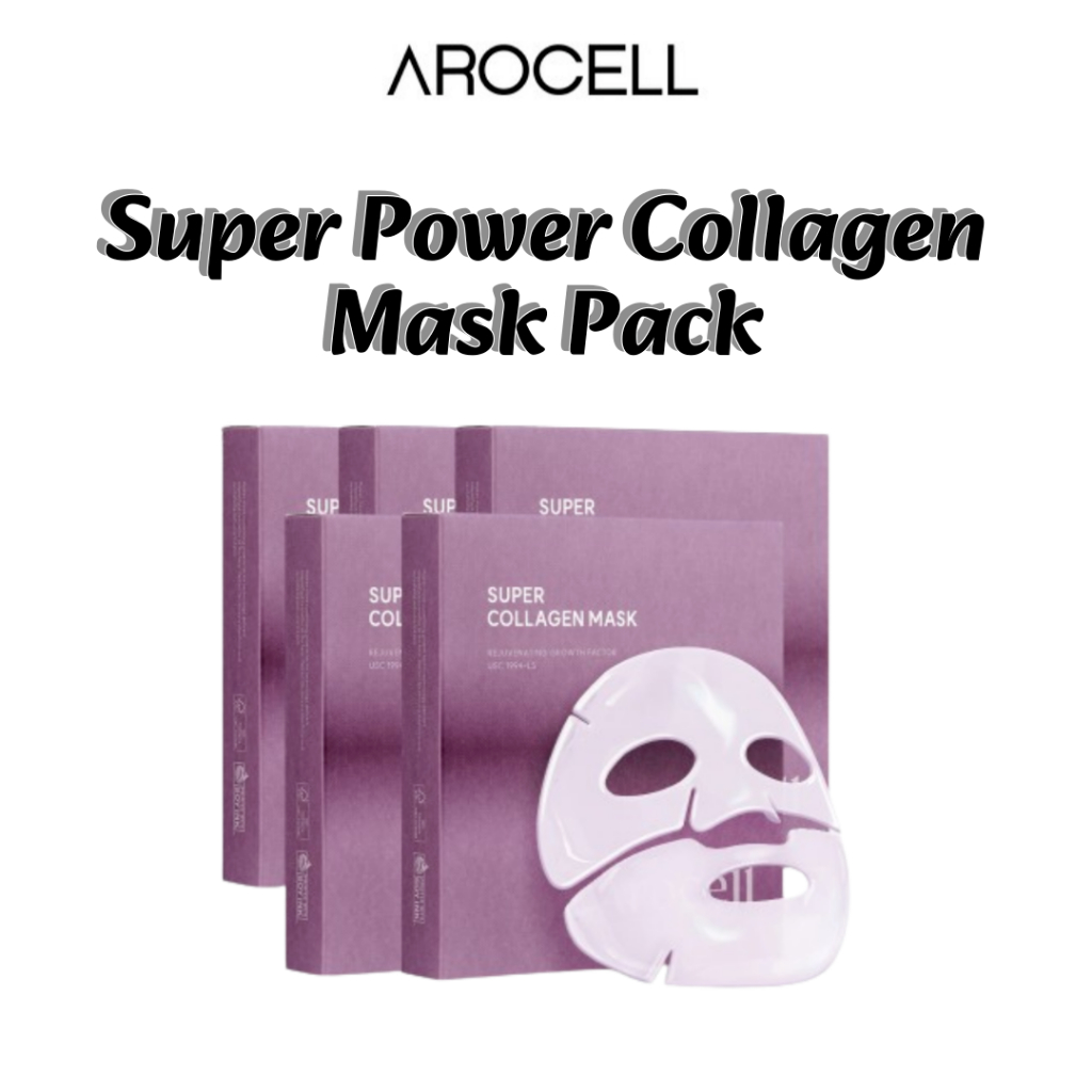 [AROCELL] ซุปเปอร์พาวเวอร์ มาส์กแพ็ค 42g | ต่อต้านริ้วรอย | Collagen Infused Elasticity Radiance Whitening Wrinkle-Improving Mask Pack