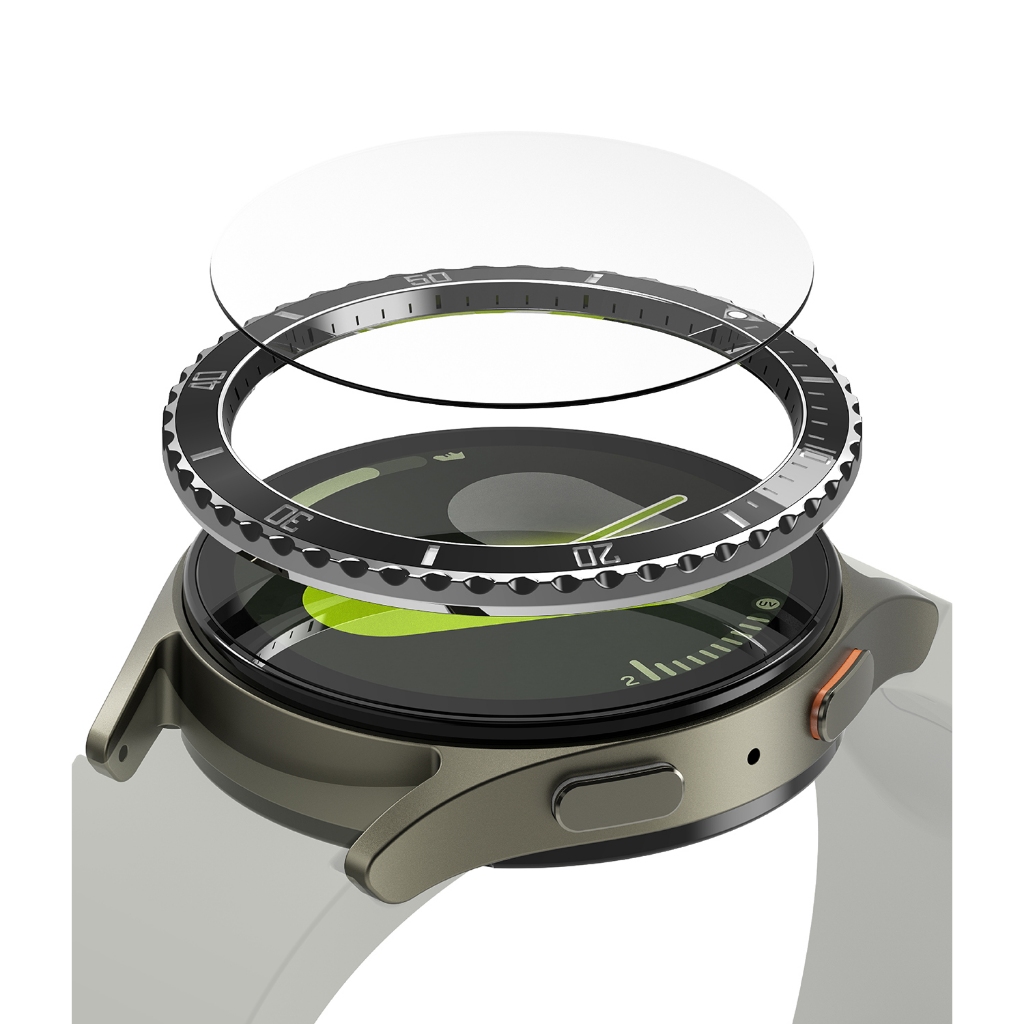 Ringke Bezel Styling & Glass Premium สําหรับ Galaxy Watch 7 40mm น้ําหนักเบากาวกรอบสแตนเลสพร้อมตัวป้