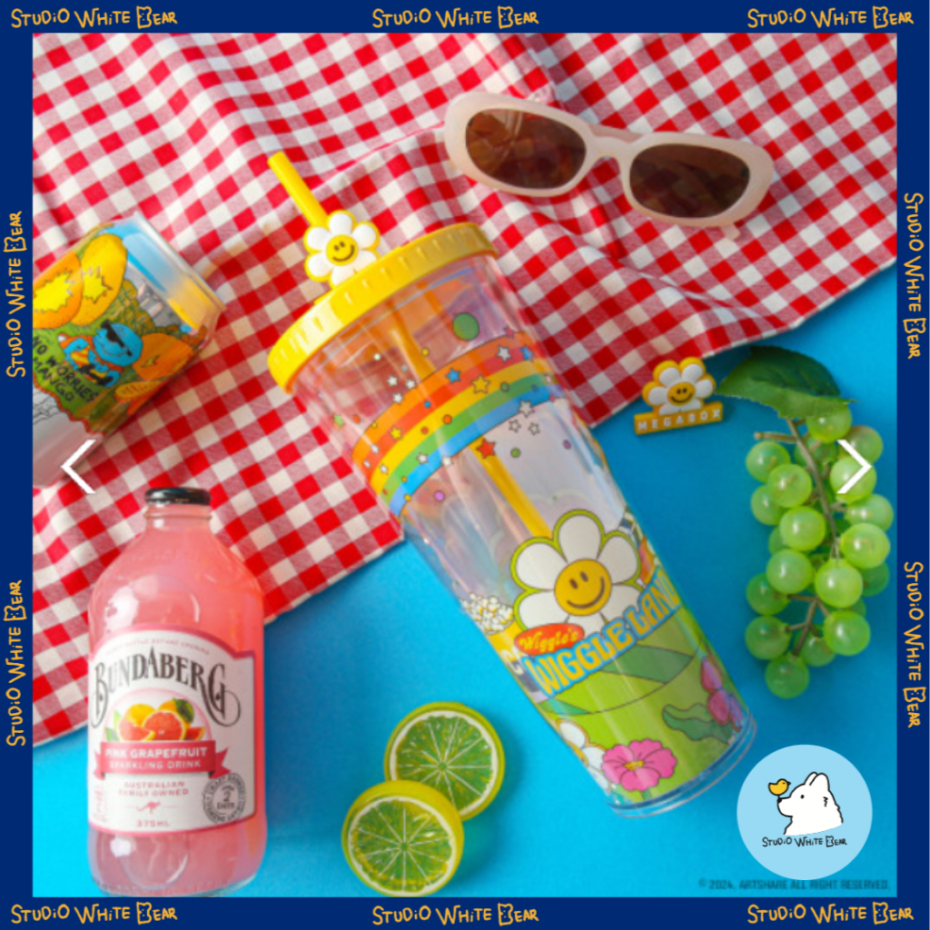 พรีออเดอร์ [Wiggle X Megabox] Smile we love Cold Cup Straw Charm Set (720ml)