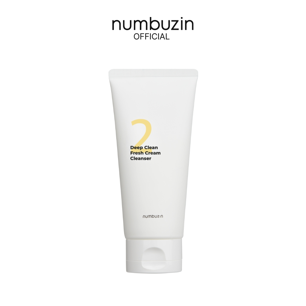 numbuzin No.2 Deep Clean Fresh Cream Cleanser 120ml คลีมซิ่งโฟมเบอร์ 2 โฟมล้างหน้าลดสิวเสี้ยน ผลัดเซลล์ผิว