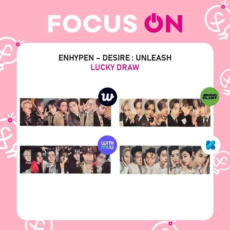 ENHYPEN LUCKYDRAW WEVERSE MUSICPLANT WITHMUU KTOWN4U DESIRE : UNLEASH PHOTOCARD