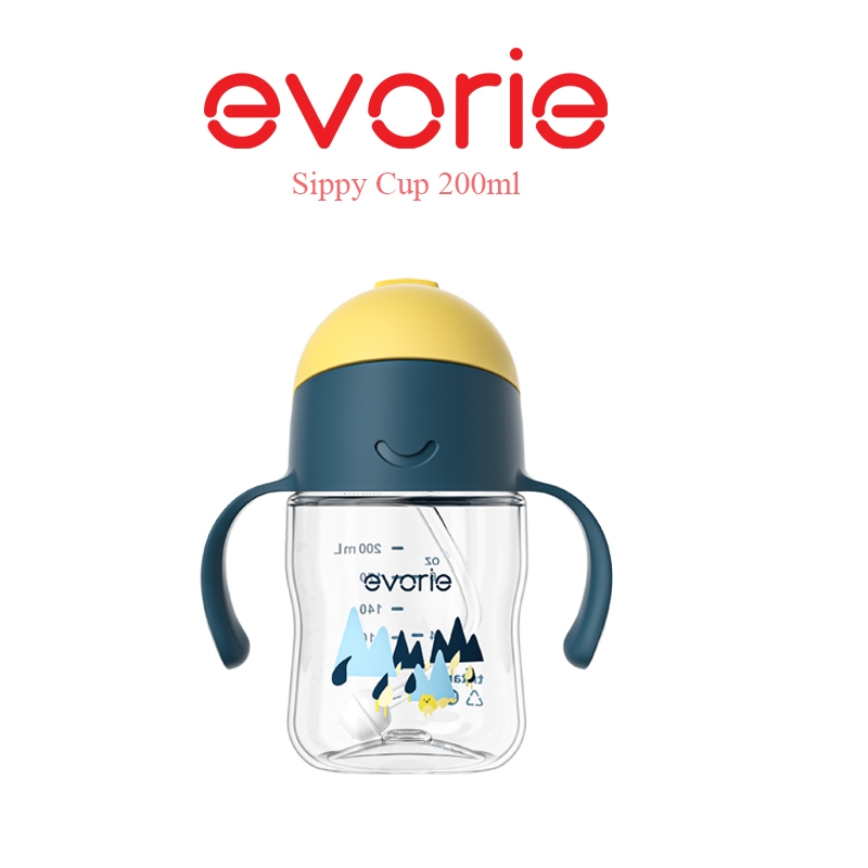 Evorie Tritan Weighted Straw Sippy Cup สําหรับทารกและเด็กเล็ก 6 เดือน +, 200mL BumbleBee Ezpz สําหรั