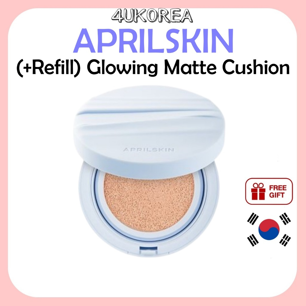(+รีฟิล) APRILSKIN Glowing Matte Cushion 12g – 3 สี / K-BEAUTY