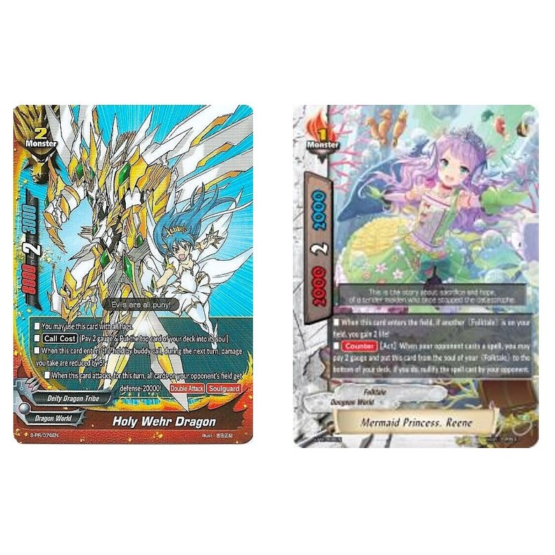 English Buddyfight Holy Wehr Dragon S-PR/076EN / Mermaid Princess, Reene S-PR/088EN