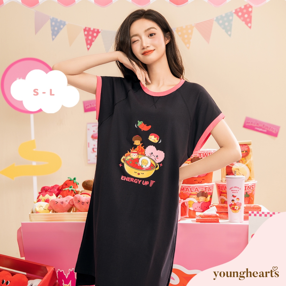 Young Hearts เสื้อยืด Mala-Twins เดรสนอน Y18-201102