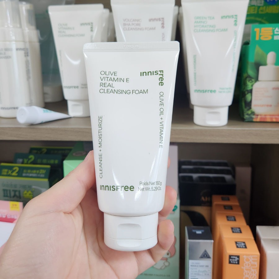Olive Vitamin E Real Cleansing Foam 150g, Korea skincare,Beauty