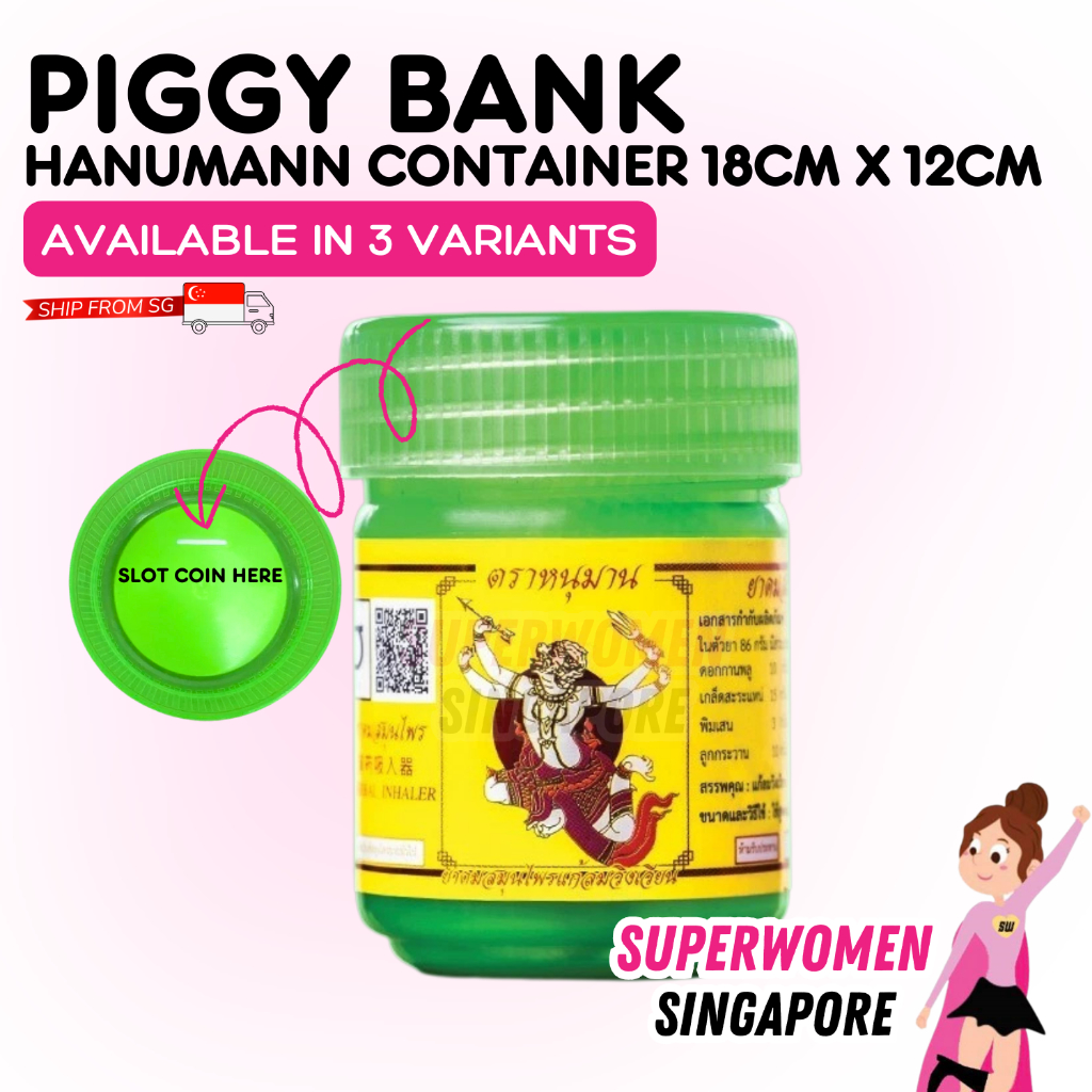 Giant Yadom Hanman Coin Bank + Hanman Inhaler Big Hanman-Inspired Piggy Bank SG LOCAL