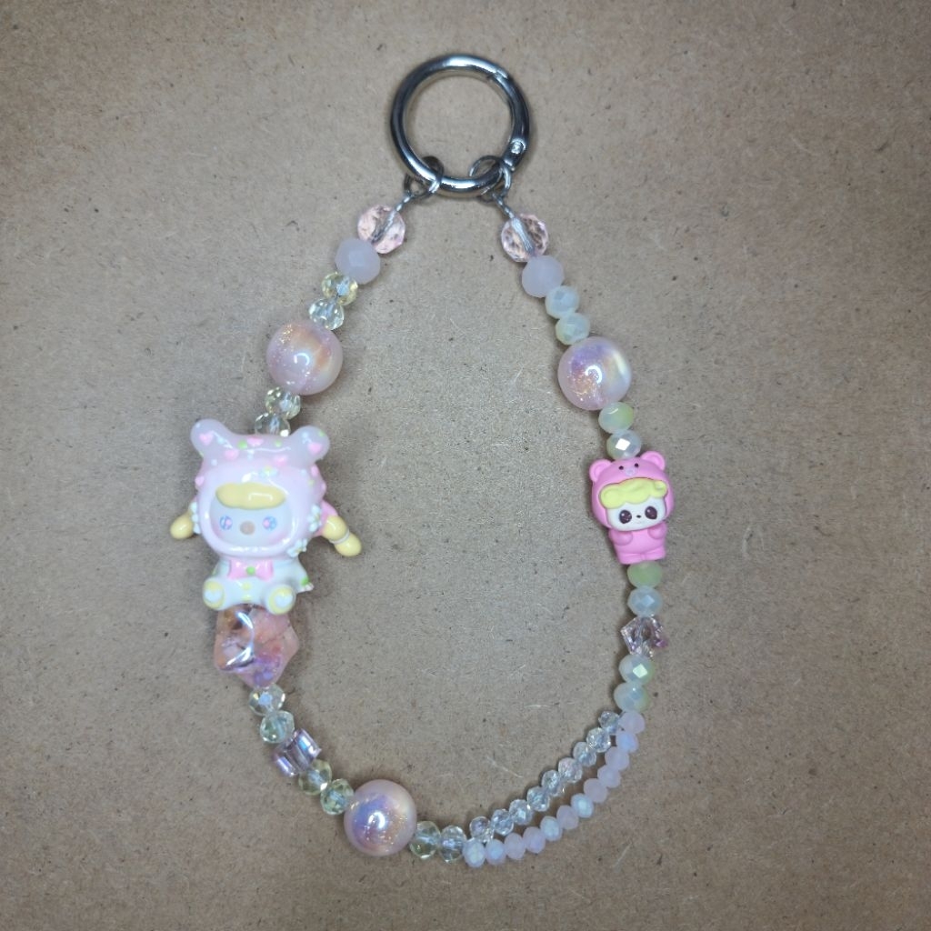 Pink Pucky with Q Kids Phone Strap