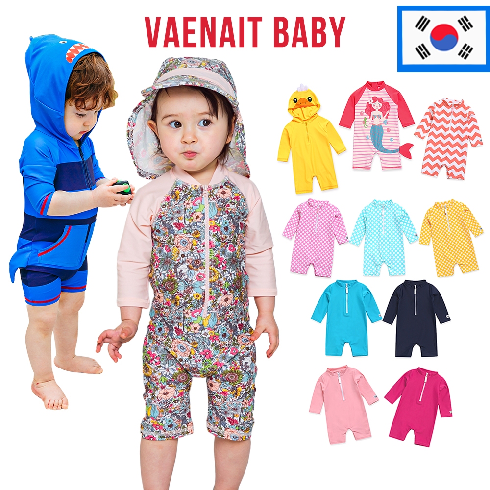 [KOREA Vaenait BABY] ชุดว่ายน้ําวันพีช ป้องกัน UPF 50+ 0-2 ปี พร้อมสแน็ปเปลี่ยนเร็ว สําหรับเด็กผู้ชาย ผู้หญิง set2
