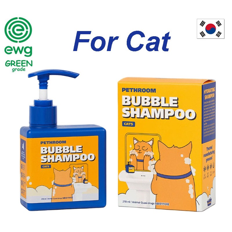 [PETHROOM] Bubble Shampoo Cats – TreeLeafSoberry Extract 44% 210ml | อ่อนโยนและให้ความชุ่มชื้น | ผลิ