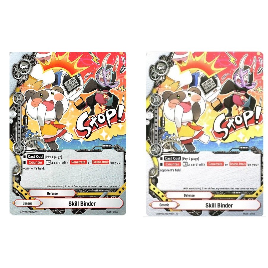 การ์ดอนาคตภาษาอังกฤษ Buddyfight Skill Binder X-BT03/0074EN U / FOIL