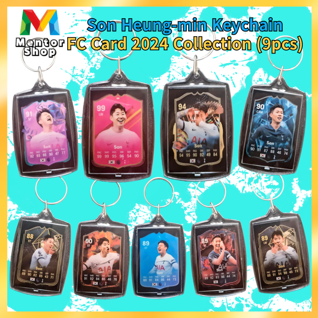 [Mentor Shop] พวงกุญแจสไตล์การ์ด Son Heung-min – FC ONLINE 2024 Edition (ชุด 9 ชิ้น)