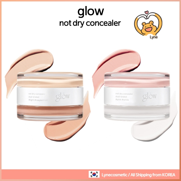 GLOW not dry concealer คอนซีลเลอร์เรืองแสงไม่แห้ง #pink #white : แบรนด์ Vegan-Free hypoallergenic / Trend
