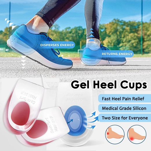 Heel Cushions for Heel Pain Relief / Gel Heel Cushion Insert / Heel Pads Shoes / Gel Heel Cup / Sili