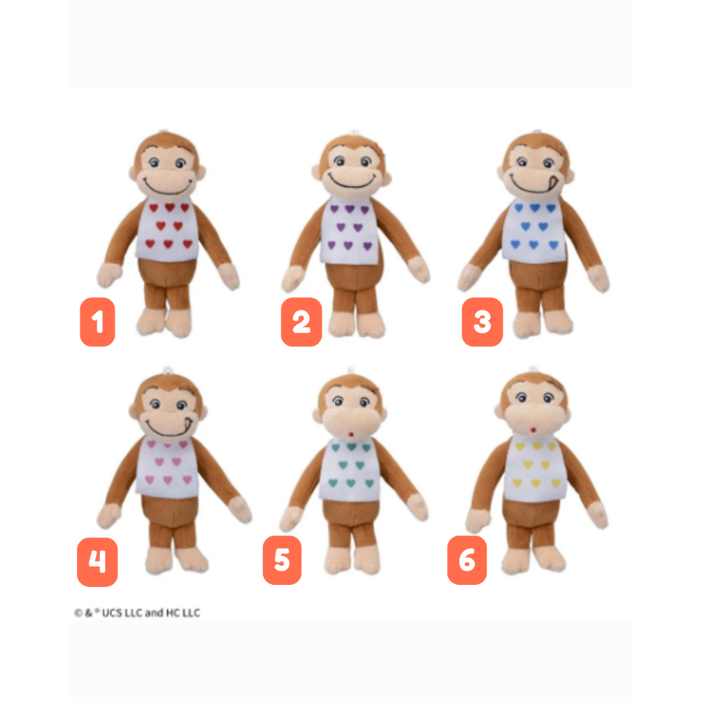 [CURIOUS GEORGE] ผ้ากันเปื้อนสีสันสดใสมาสคอต Emoji Curious George