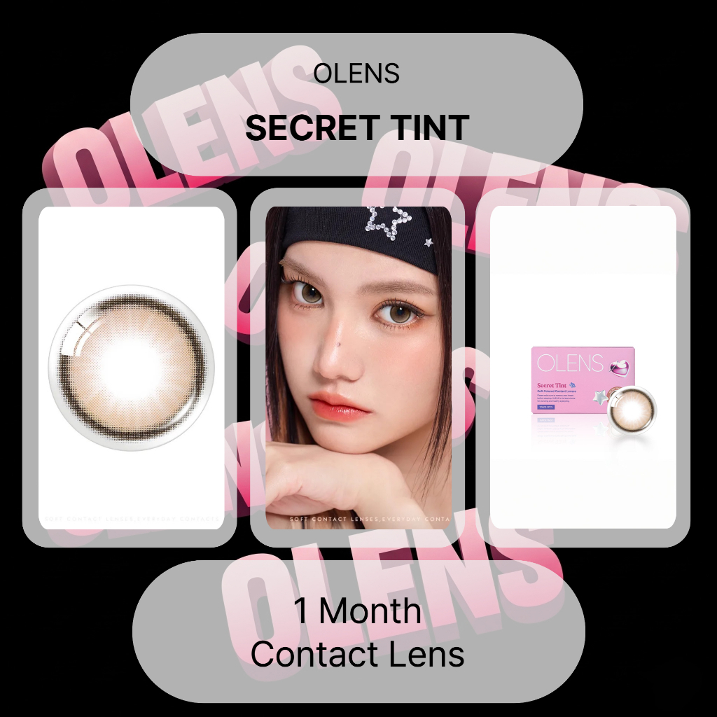 [OLENS] คอนแทคเลนส์ 1 เดือน <SECRET TINT> (สีน้ําตาล)(13.5mm)(2P)
