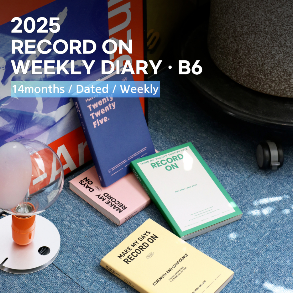 Iconic 2025 Record On Weekly Diary B6 Dated 14 month Planner Scheduler เกาหลีเครื่องเขียน