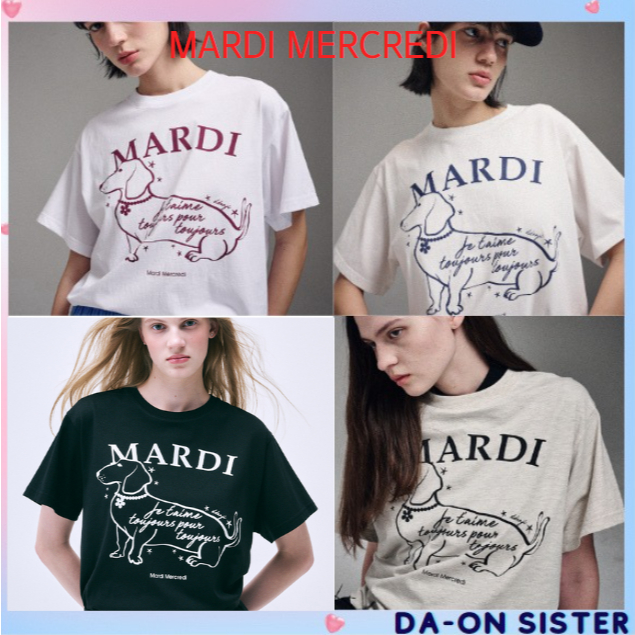 [ Mardi MERCREDI ] TSHIRT SWING THE TAIL DDANJI FLOWER CHOKER (4 สี) เกาหลี แท้ 100%