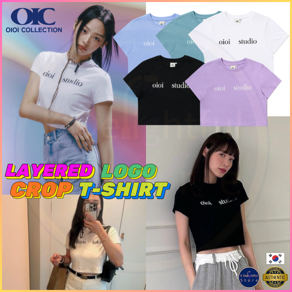 OIOI COLLECTION LAYERED LOGO CROP เสื้อยืด