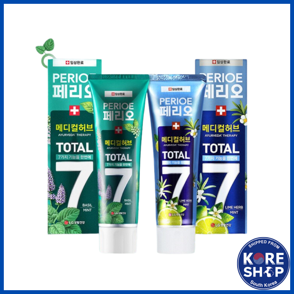 [Perioe] Total 7 Medical Herb Toothpaste 100g (มะนาวสมุนไพรมิ้นต์, Basil Mint)