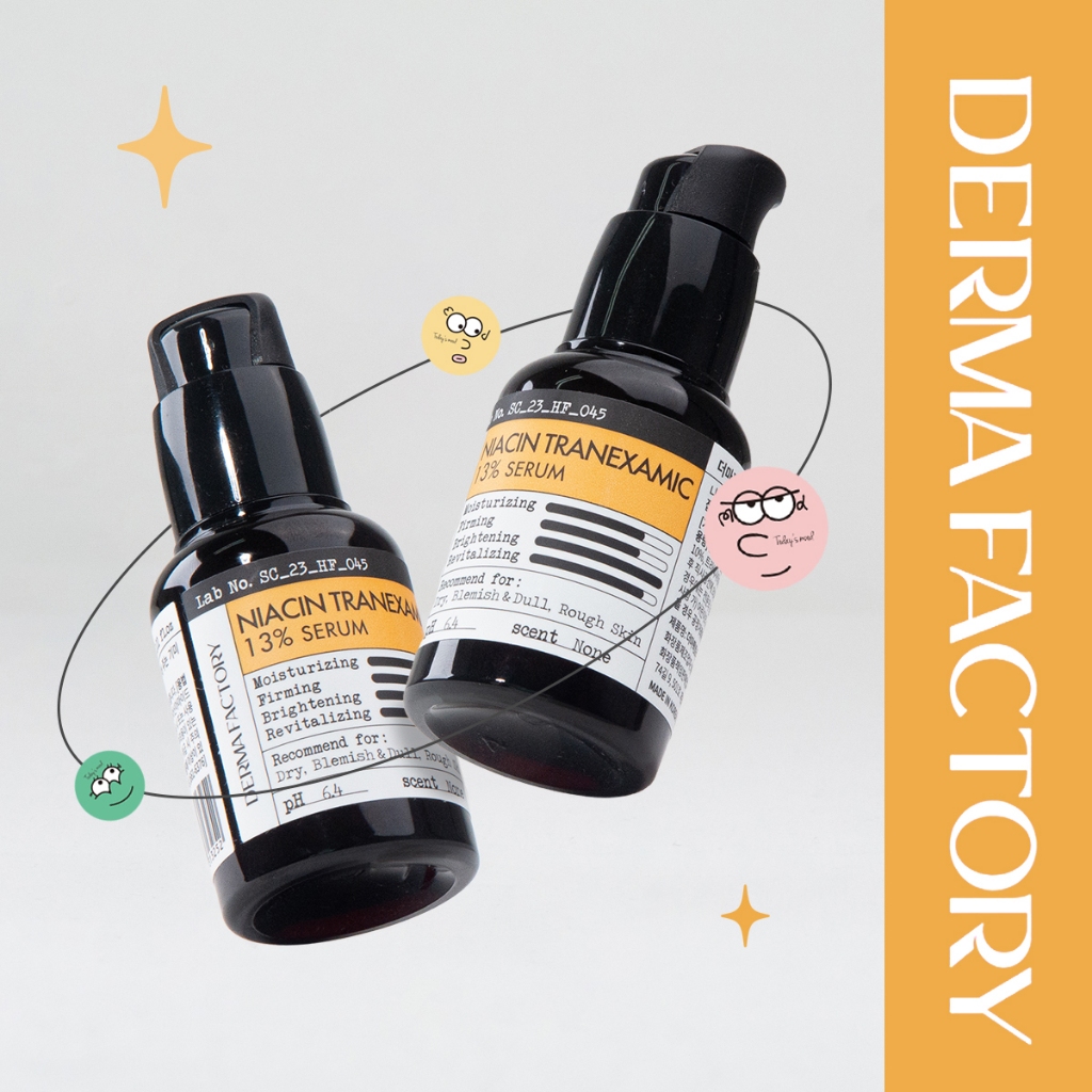 [Derma Factory] (1+1)Niacin Tranexamic 13% Serum 30ml | Blemish Whitening Glutathione Vitamin C Niacinamide Tranexamic acid