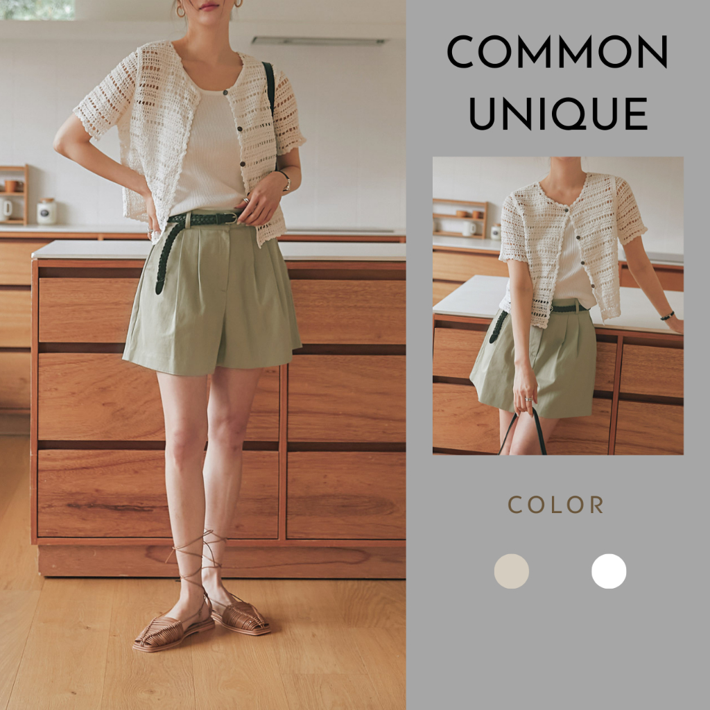 [ไม่ซ้ําใครทั่วไป] เสื้อคาร์ดิแกนถัก Toms Punching 1/2_U81