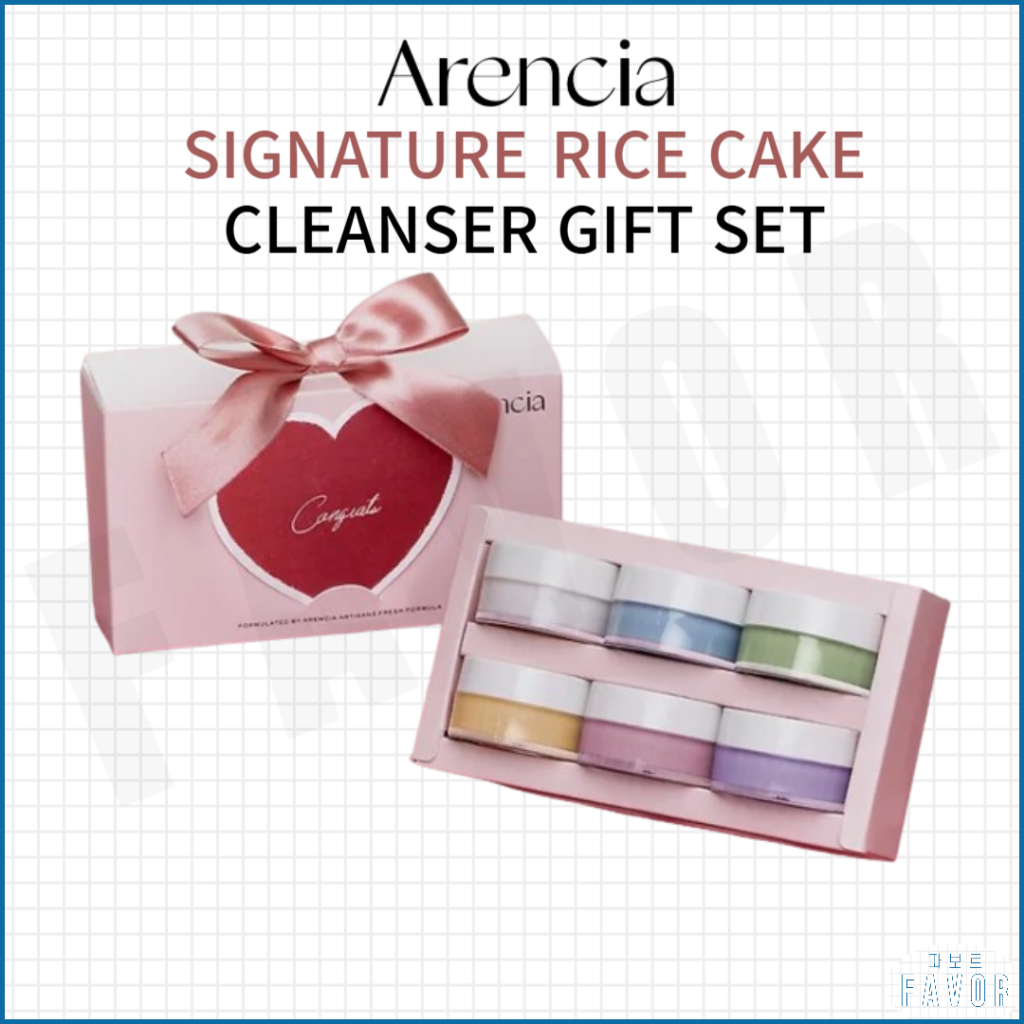 Arencia Signature RICE CAKE Cleanser SET ประกอบด้วยน้ํายาทําความสะอาด Tteoksop 6 ก้อน อย่างละ 15 กรัม