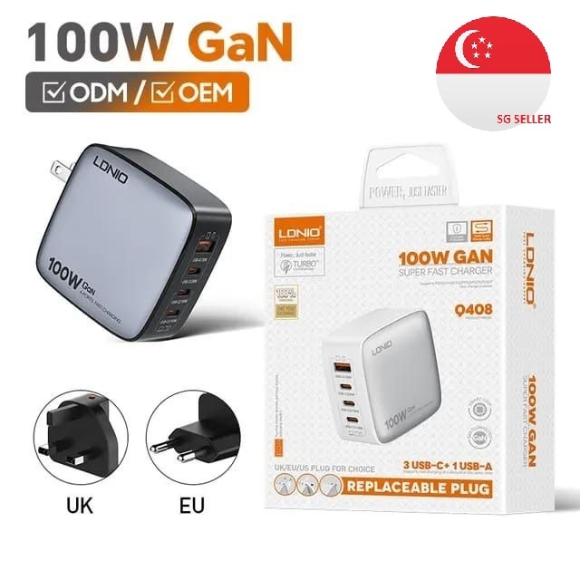 LDNIO 100W GaN Super Fast Charger Q408