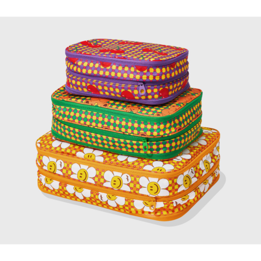 [Wiggle Wiggle] TRAVEL COMPRESSION POUCH -Retro Check (M)