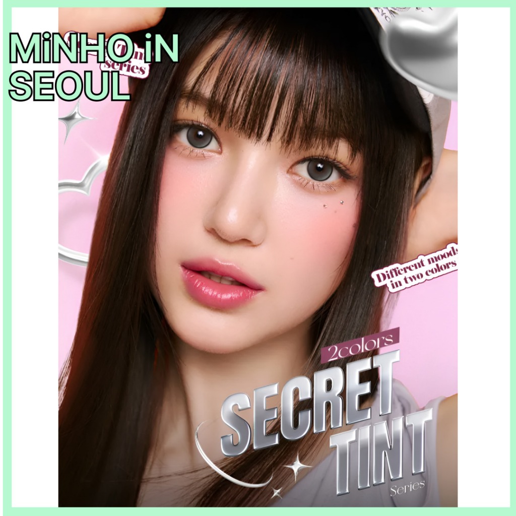 OLENS Secret Tint Grey Month – 1 สี  | คอนแทคเลนส์สีขนาด 13.5 มม. สีเทารายเดือน K-Beauty 2p 1 กล่อง