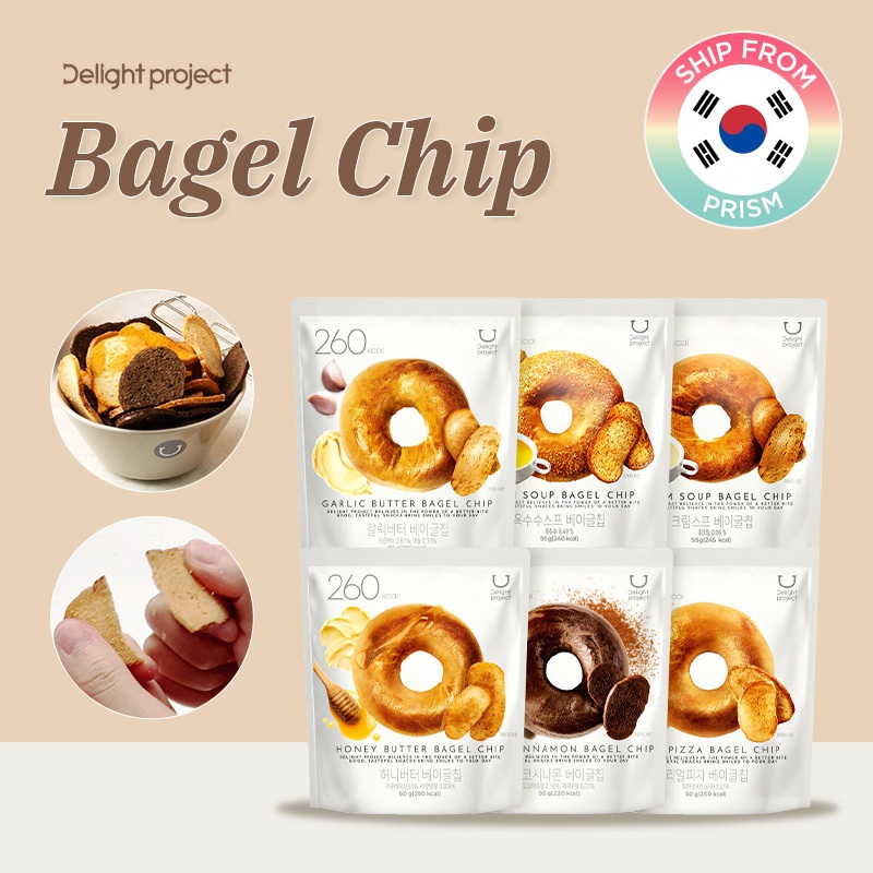 Delight Project Oliveyoung Bagel Chips Snack - 6 รสชาติ