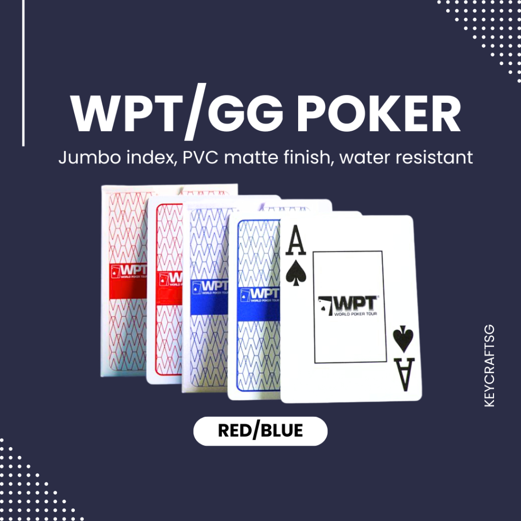 [ซื้อ 5 ฟรี 1] การ์ดโป๊กเกอร์พิมพ์จัมโบ้ Texas Holdem พลาสติก World Poker Tour WPT GGPoker WSOP