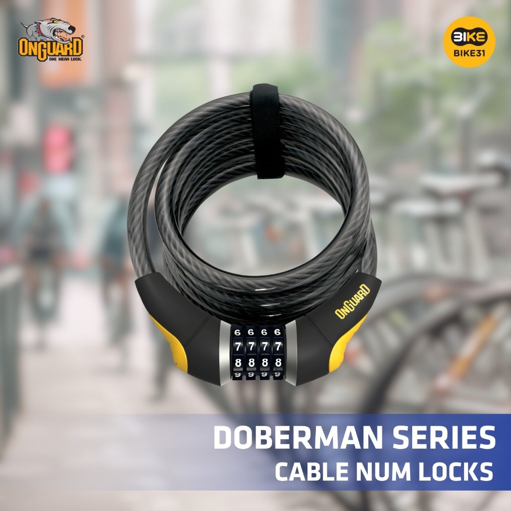 OnGuard Doberman Series ล็อคจักรยานหมายเลขสายเคเบิล (8031/8032)